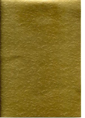 Embossed Card A4 - Gold (Roses) - 225gsm